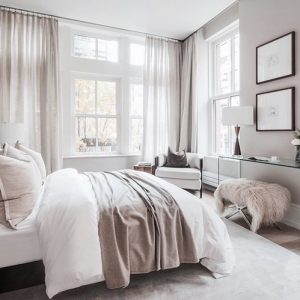 white minimal cozy room