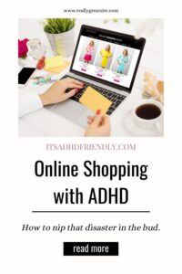 ADHD online shopping on computer