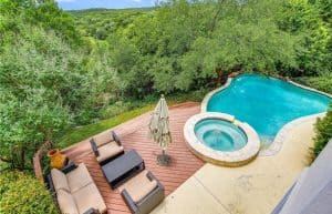 our texas backyard with pool