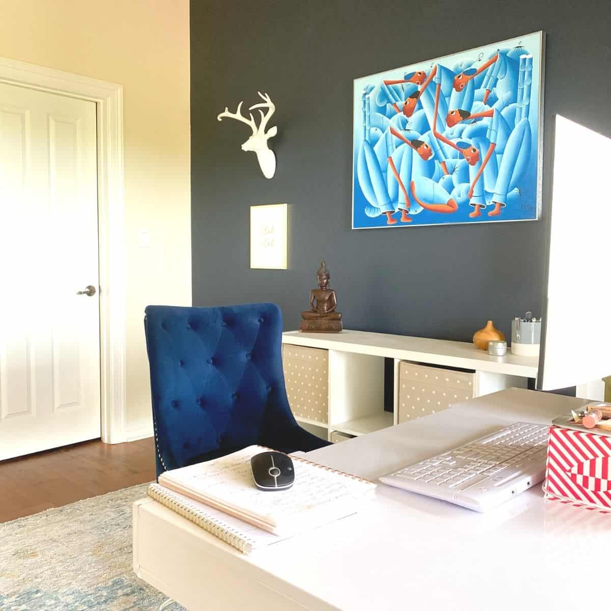 Hale Navy Accent Wall Bedroom