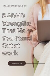 woman on laptop using adhd strengths