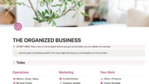 Notion for business template