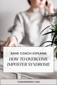 ADHD woman with imposter syndrome at work